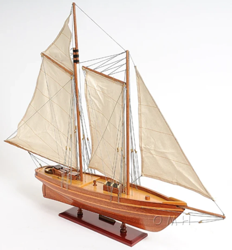 Impecable Maqueta Madera Modelo Velero Yate De 80 X 68 Cm