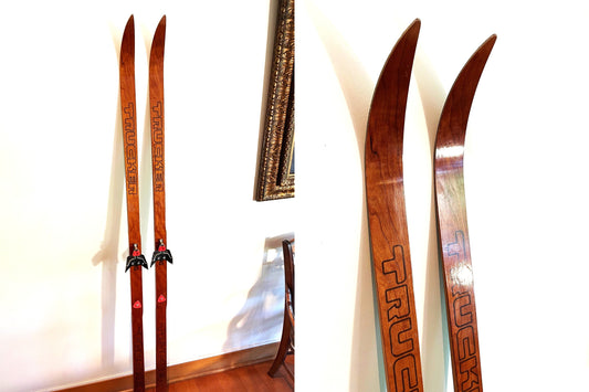 Preciosos Esquíes Skis Nórdicos De Madera 1,84 mts